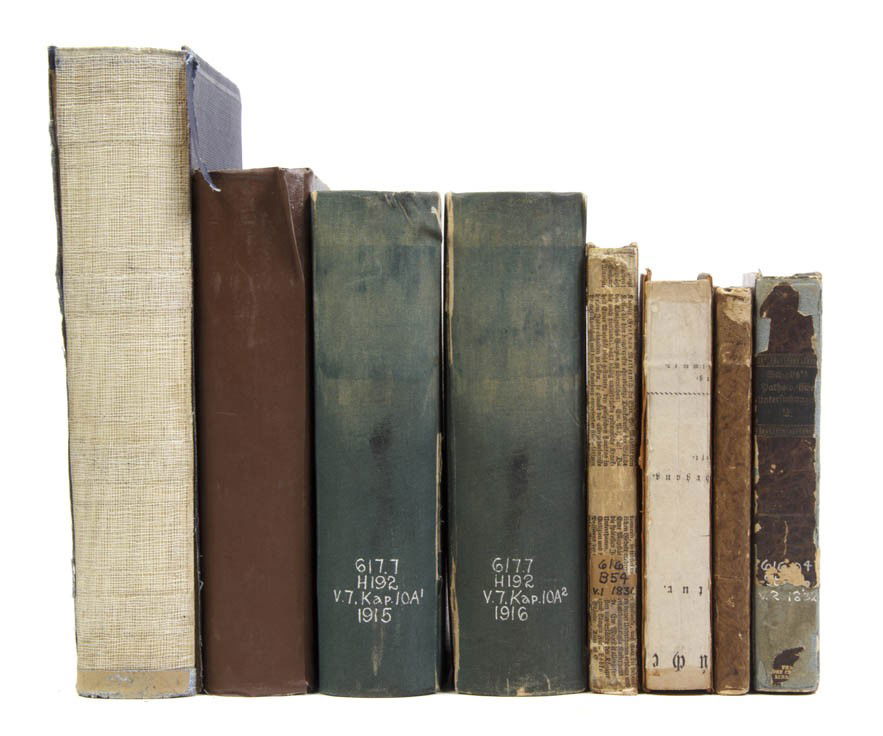 (MEDICINE, GERMAN) A group of 8 books.: (MEDICINE, GERMAN) A group of eight books. Property from the Collection of the Galter Library of Health Sciences, Feinberg School of Medicine, Northwestern University, Chicago, Illinois. *duplicate wo