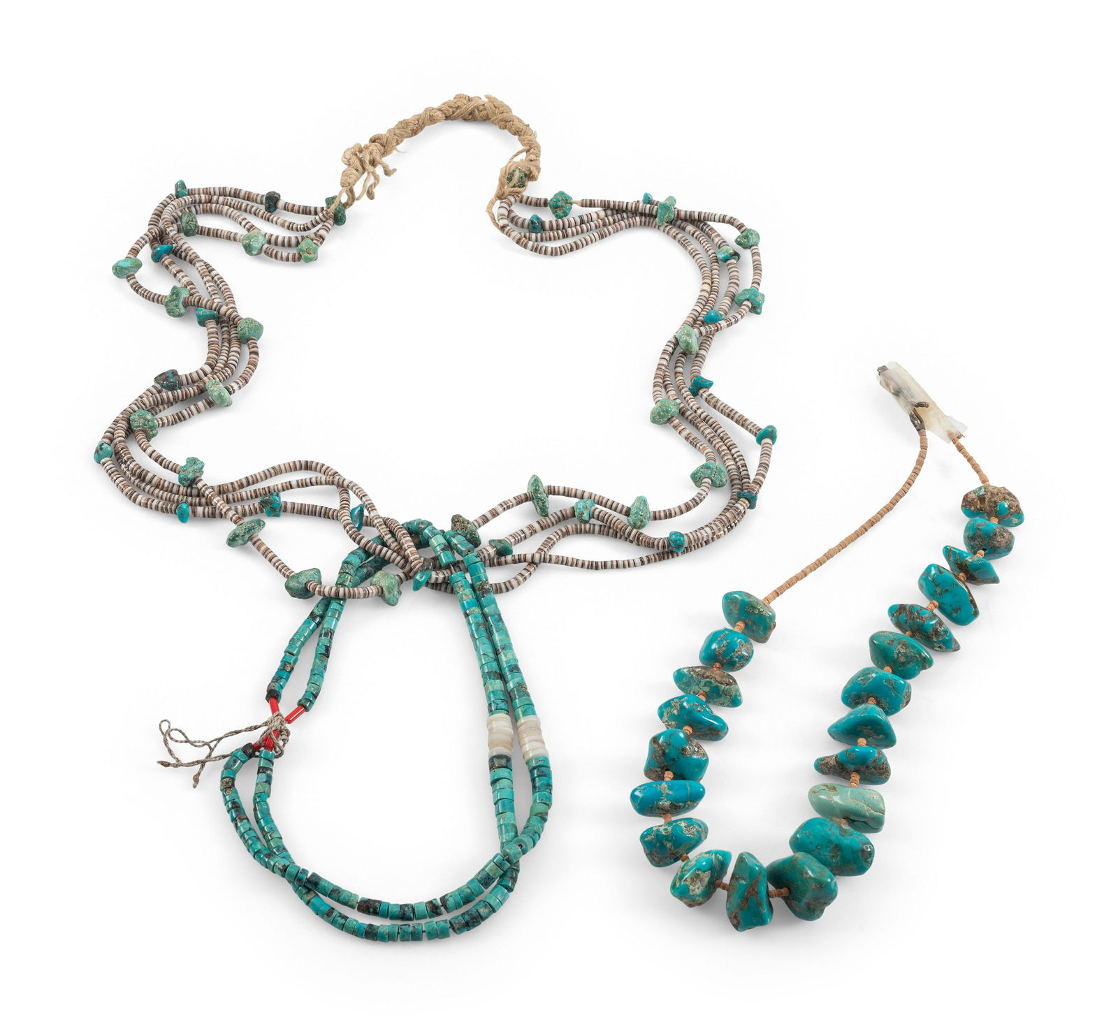 Navajo or Pueblo Turquoise Nugget Necklaces (1 of 5)