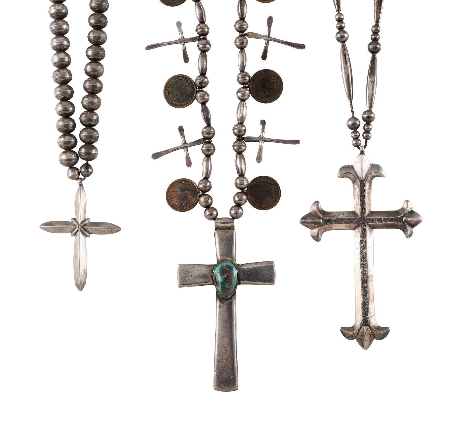 Southwestern Silver Cross Necklaces (1 of 3)
