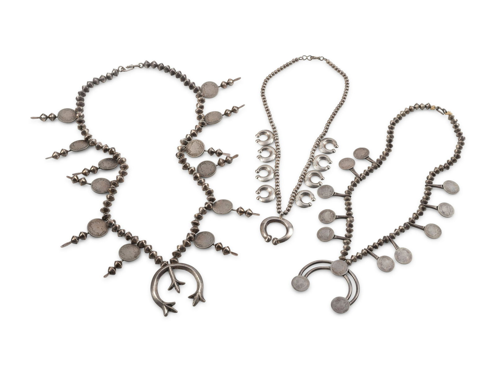 Group of Navajo Squash Blossom Necklaces (1 of 3)