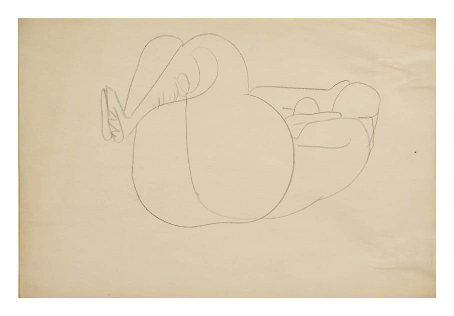 Ernst Neizvestny, (Russian, b. 1926), Reclining Nu: Ernst Neizvestny (Russian, b. 1926) Reclining Nude pencil on paper 7 3/4 x 11 1/4 inches. Property Sold to Benefit the Acquisition Fund of the Nasher Museum of Art at Duke University
