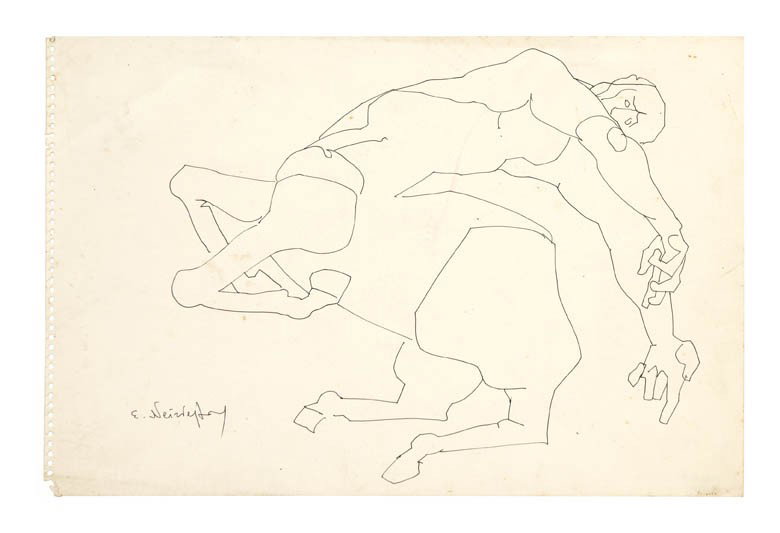 Ernst Neizvestny, (Russian, b. 1926), Centaur: Ernst Neizvestny (Russian, b. 1926) Centaur ink on paper signed E. Neizvestny (lower left) 11 3/4 x 18 inches. Property Sold to Benefit the Acquisition Fund of the Nasher Museum of Ar
