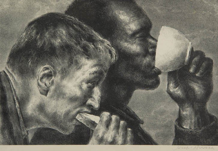 Joseph Hirsch, (American, 1910-1981), Banquet, 19: Joseph Hirsch (American, 1910-1981) Banquet, 1945 lithograph signed Joseph Hirsch (lower right) 9 3/4 x 13 1/2 inches.