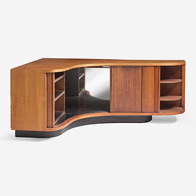 Vladimir Kagan (American, 1927-2016) Custom Corner Cabinet, Kagan-Dreyfuss, Inc., USA, circa 1952 (1 of 2)