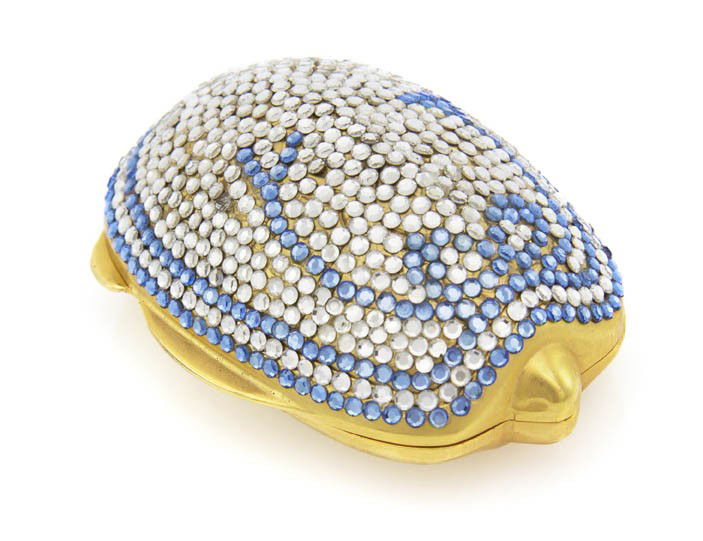 A Judith Leiber Turtle Pill Box.: A Judith Leiber Turtle Pill Box. Stamped: Judith Leiber.