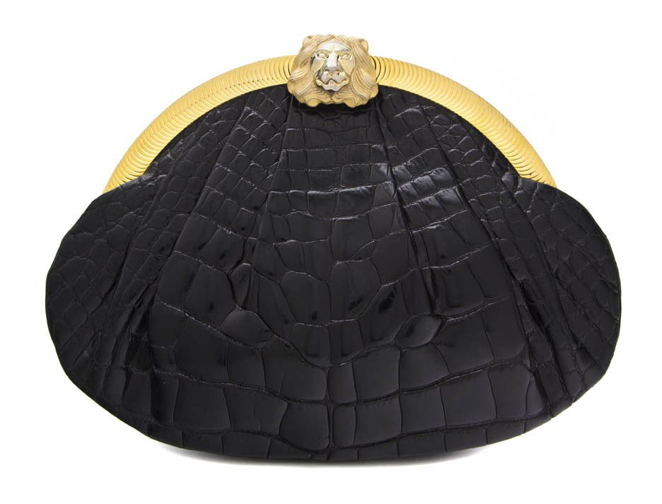 A Judith Leiber Black Alligator Evening Bag. 11 x: A Judith Leiber Black Alligator Evening Bag. Stamped: Judith Leiber. 11 x 9 inches.