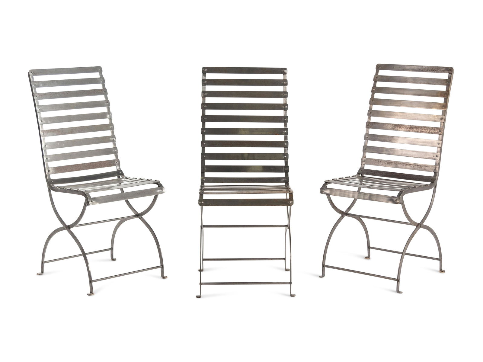 A Set of Three Contemporary Steel Side Chairs  (1 of 3)