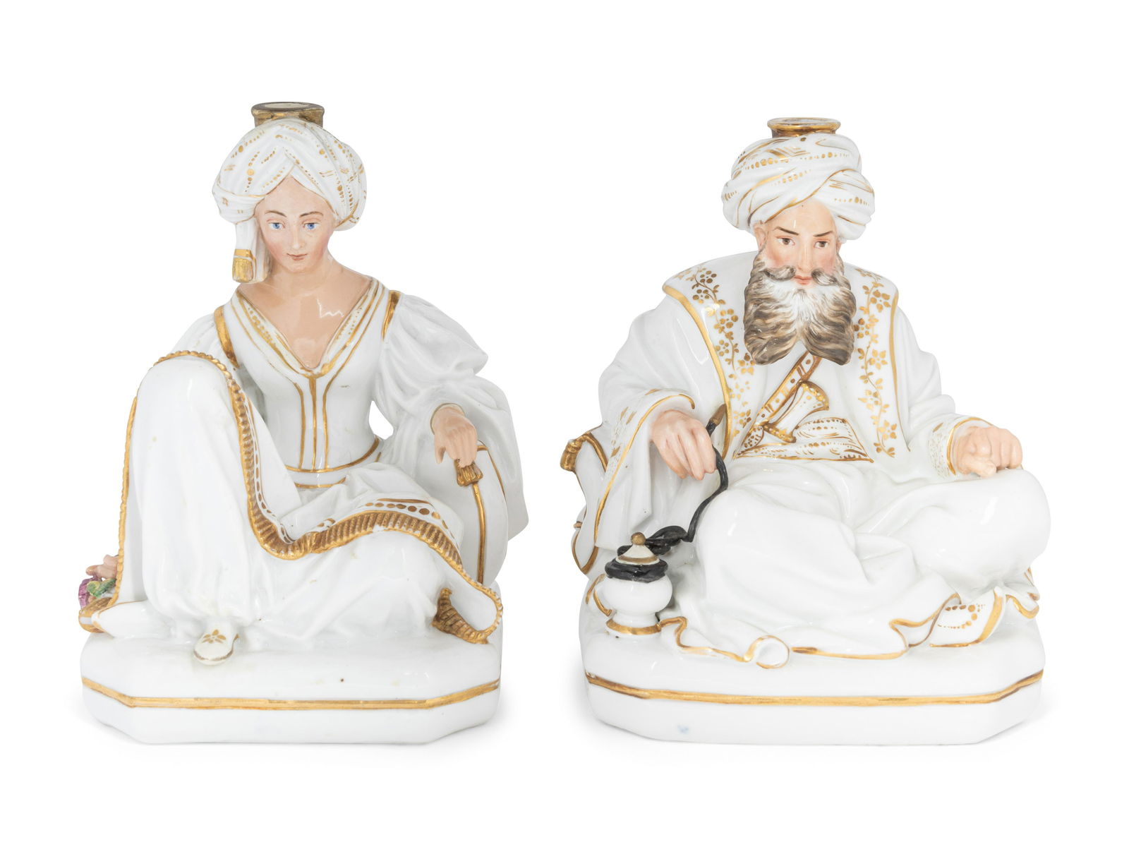 A Pair of Jacob Petit Porcelain Figural Candlesticks (1 of 2)