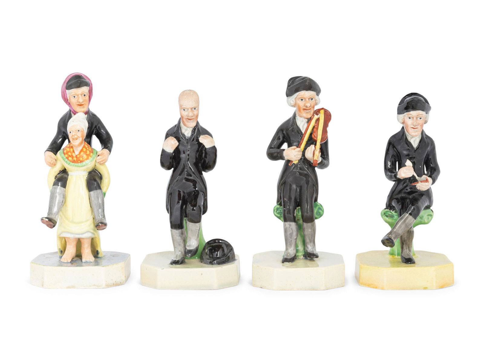 A Group of Four Staffordshire Pearlware Dr. Syntax Figures (1 of 4)