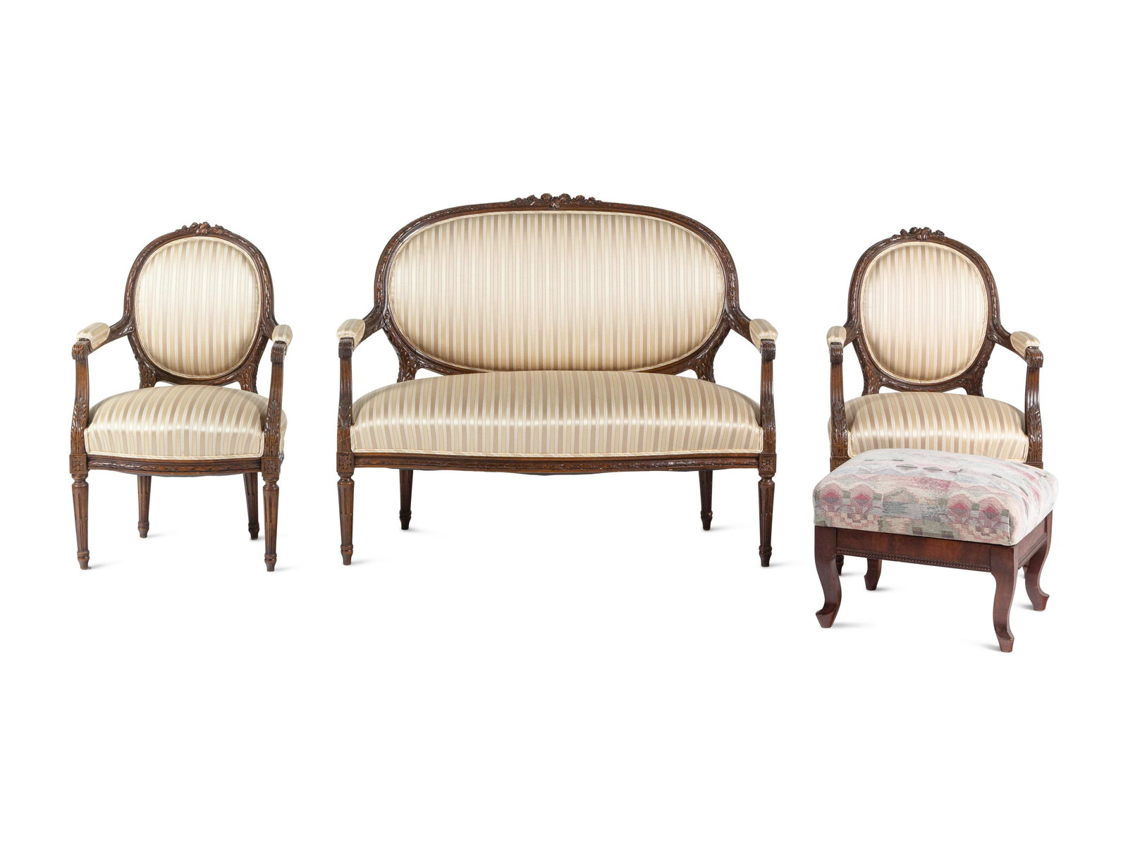 A Louis XVI Style Three-Piece Seating Suite  (1 of 6)