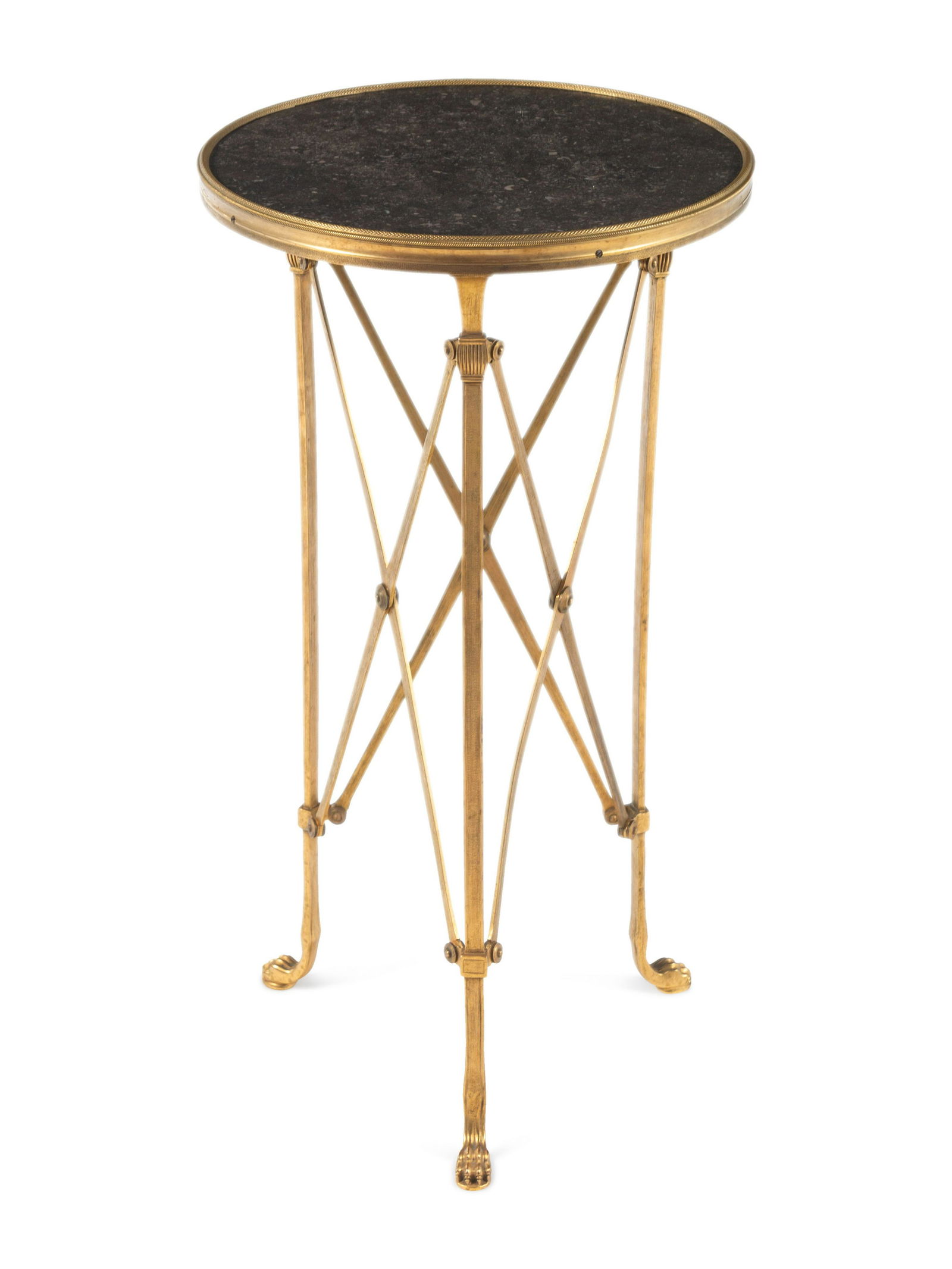A Neoclassical Bronze Marble Top Side Table (1 of 3)