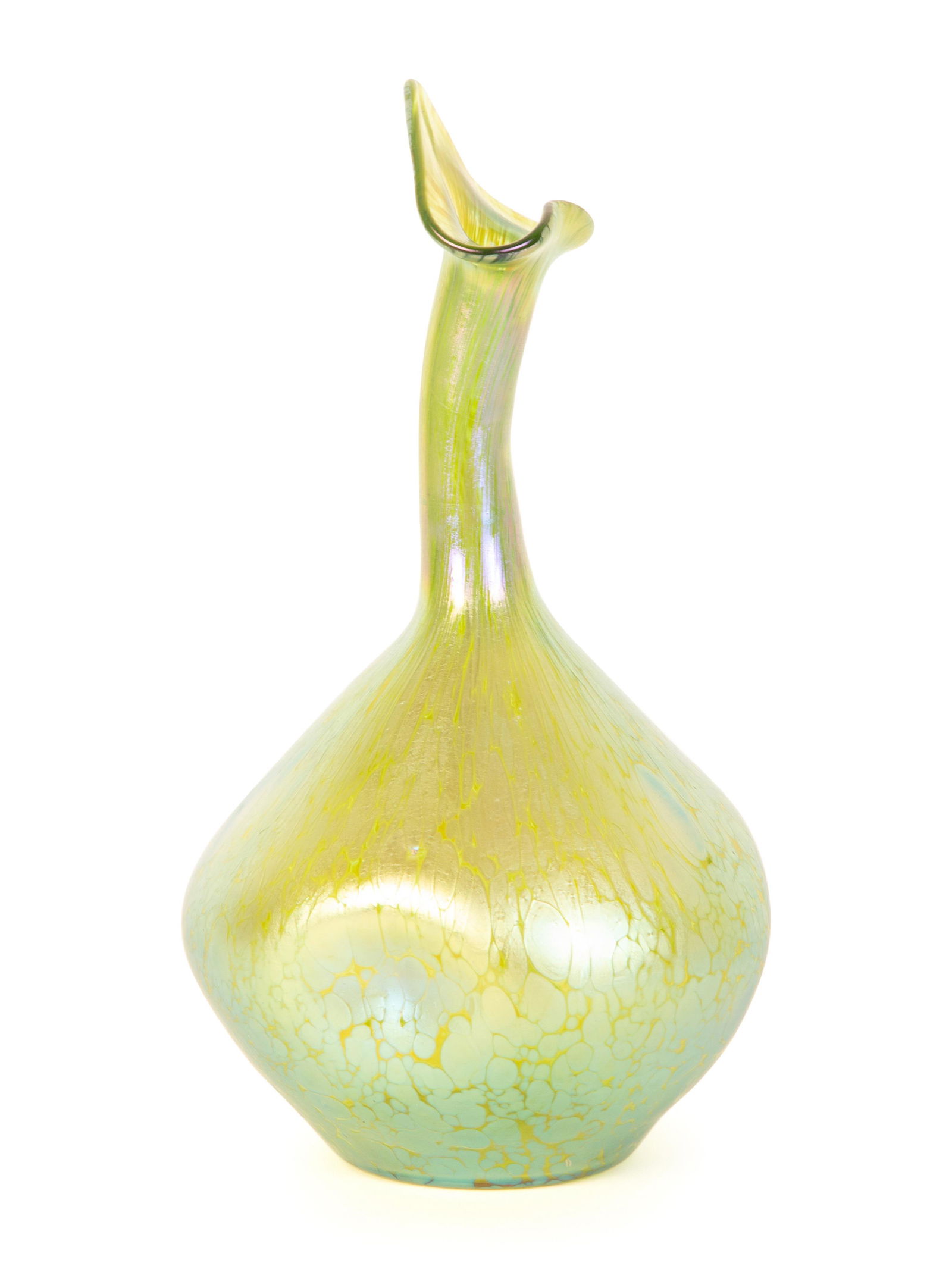 A Loetz Green Rosewater Sprinkler Vase (1 of 5)