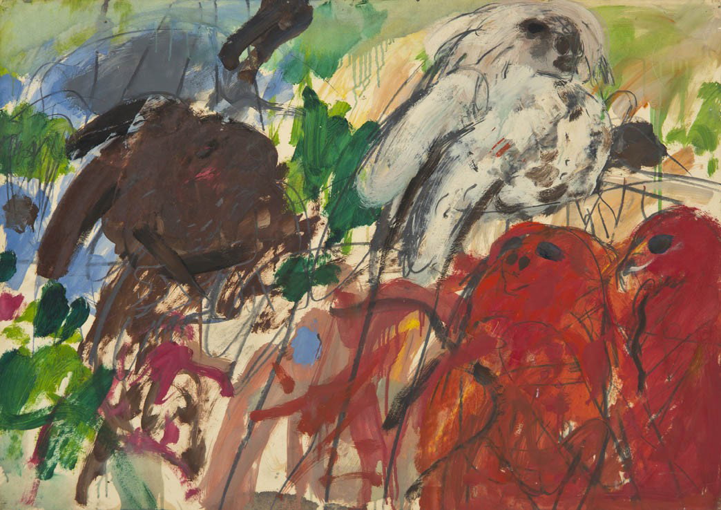 Robert Beauchamp, (American, 1923-1995), Untitled,: Robert Beauchamp (American, 1923-1995) Untitled, 1960 oil on paper laid to masonite 27 1/2 x 39 1/4 inches. Provenance: Richard Gray Gallery, Chicago, Illinois