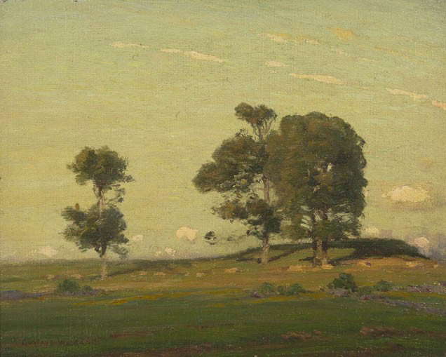 Gustave Adolph Wiegand, (American, 1870-1957), Tre: Gustave Adolph Wiegand (American, 1870-1957) Trees in a Field oil on canvas signed Gustave Wiegand (lower left) 10 x 12 inches.