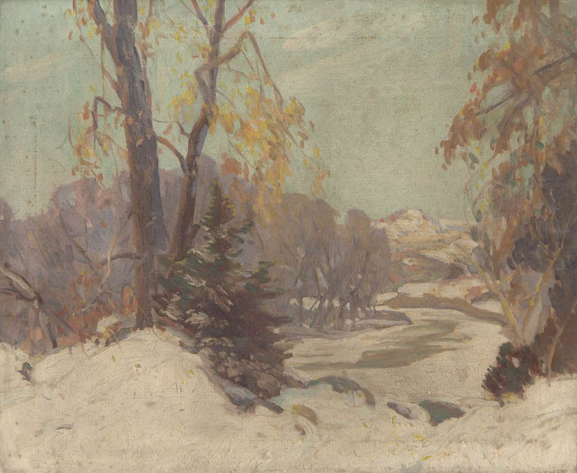 Carl Rudolph Krafft, (American, 1884-1938), Winter: Carl Rudolph Krafft (American, 1884-1938) Winter in the Forest oil on canvas signed Carl R. Krafft (lower right) 20 1/4 x 24 1/4 inches.