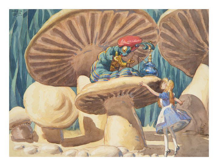 David G. Hall Jr., (American, 20th century), Alice: David G. Hall Jr. (American, 20th century) Alice in Wonderland, 1939 watercolor on paper signed David Hall (upper left) 10 3/4 x 13 3/4 inches. Property from the Ralph Esmerian Collec