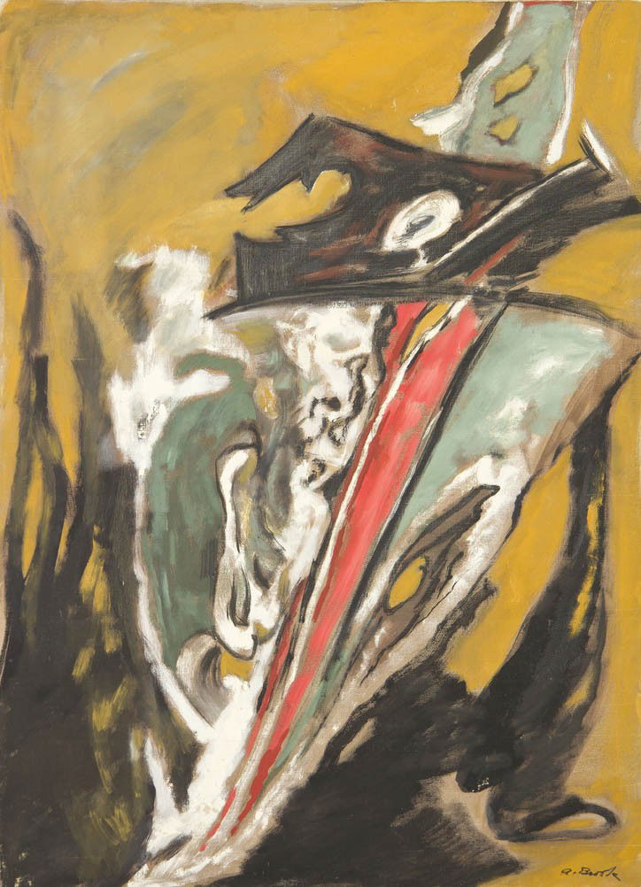 Alexander Brook, (American, 1898-1980), Compositio: Alexander Brook (American, 1898-1980) Composition oil on canvas 28 1/2 x 39 inches.