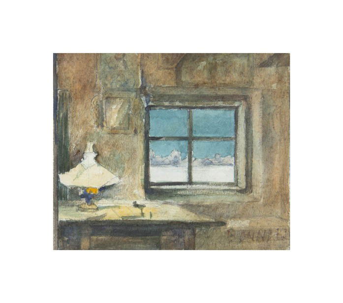 Pierre Bonnard, (French, 1867-1947), Interior Scen: Pierre Bonnard (French, 1867-1947) Interior Scene watercolor and gouache on paper signed Bonnard (lower right) 5 1/2 x 3 inches.