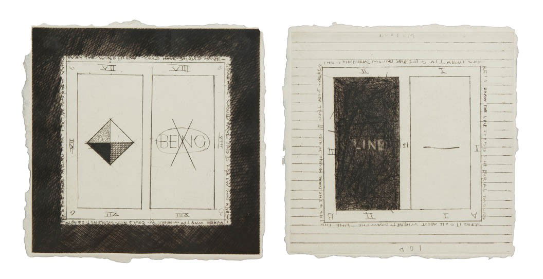 Pat Steir, (American, b. 1938), Untitled (a pair: Pat Steir (American, b. 1938) Untitled (a pair of works) etching 10 x 10 inches (each).