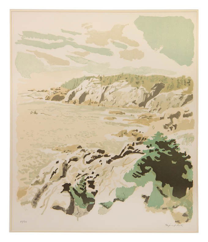Fairfield Porter, (American, 1907-1975), Isle au: Fairfield Porter (American, 1907-1975) Isle au Haut lithograph edition 84/100, signed Fairfield Porter (lower right) 25 1/2 x 22 inches.