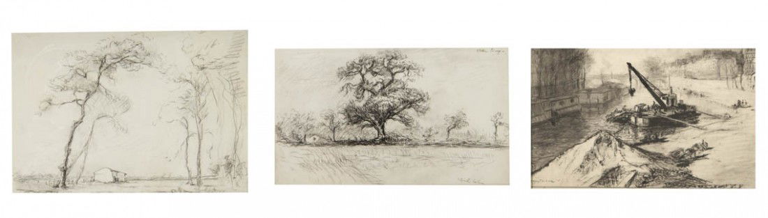 Edgar Chahine, (French, 1874-1947), A group of th: Edgar Chahine (French, 1874-1947) A group of three prints etchings signed Edgar Chahine (lower left) Largest: 12 x 18 inches. Property from the Ralph Esmerian Collection, New York, New York