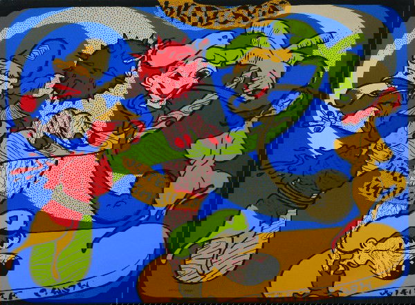 Peter Saul, (American, b. 1934), White Sex, 1975: Peter Saul (American, b. 1934) White Sex, 1975 color lithograph signed, titled "Peter Saul" in pencil, artist's proof 22 x 30 inches.