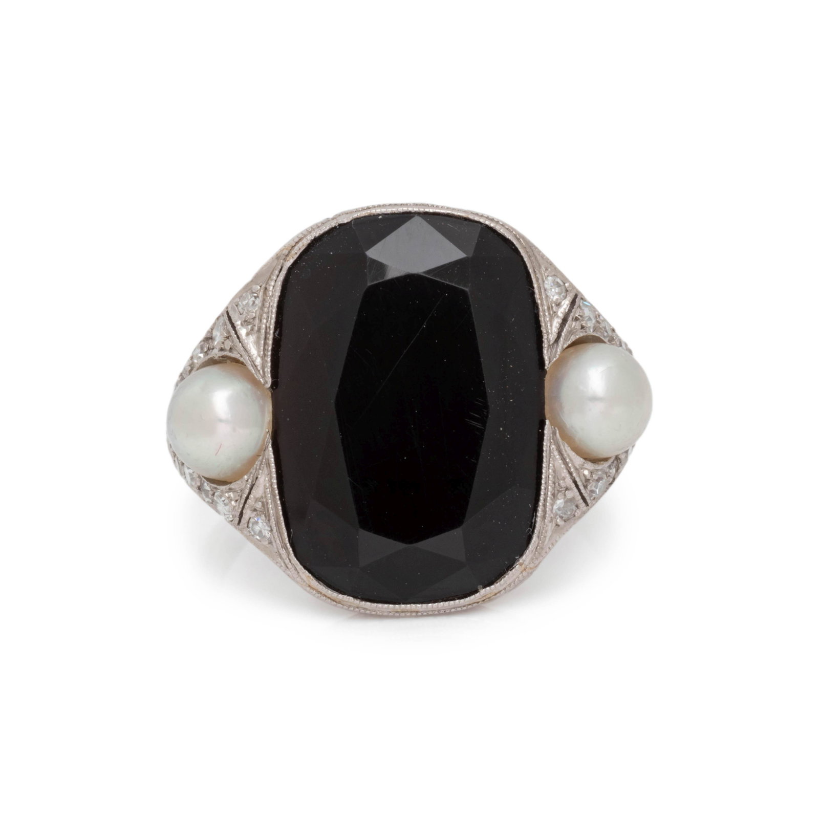 ART DECO, SARD, PEARL AND DIAMOND RING (1 of 3)
