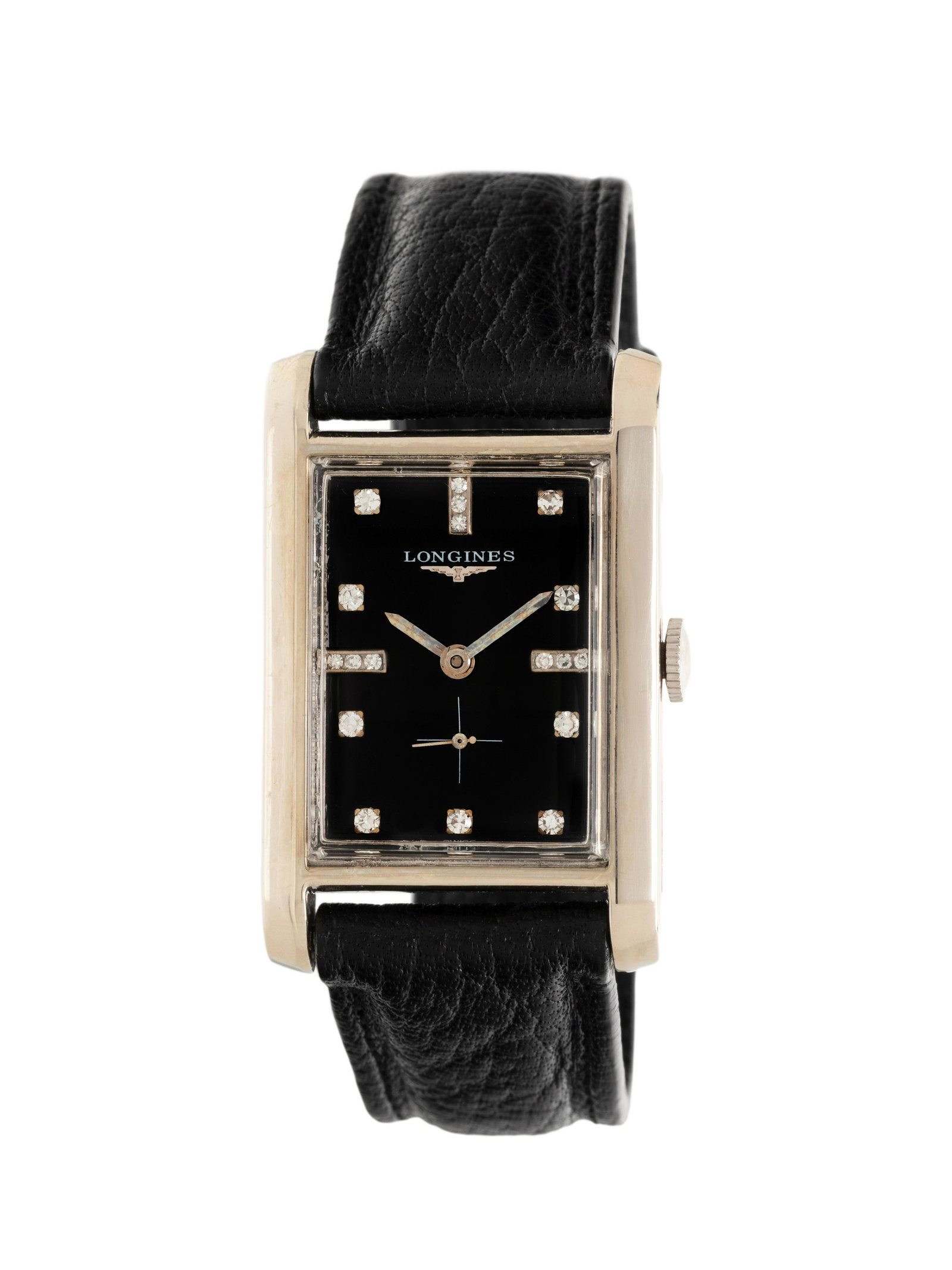 LONGINES, 14K WHITE GOLD AND DIAMOND WRISTWATCH (1 of 3)