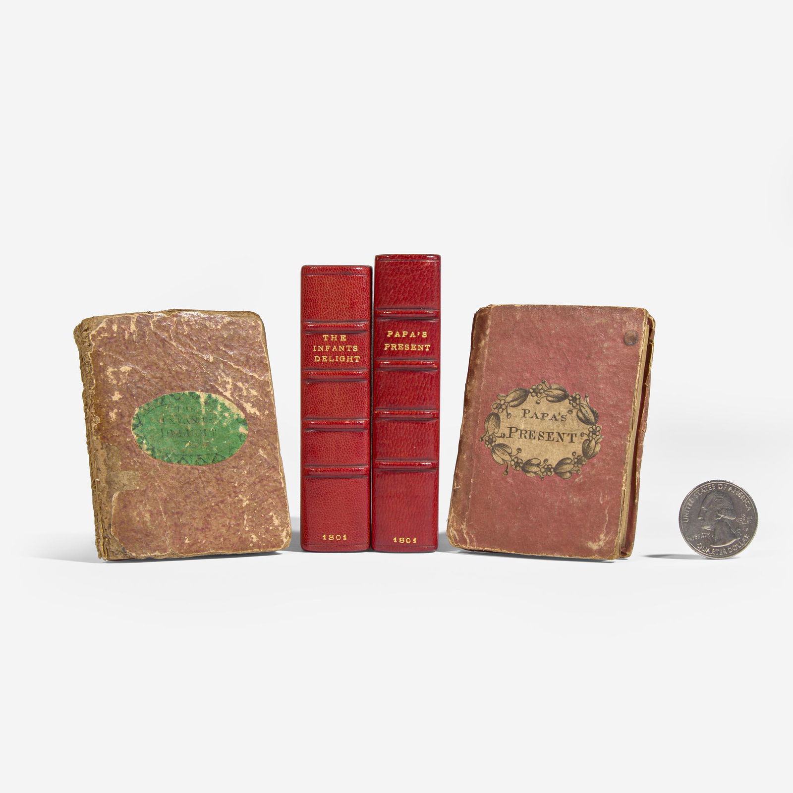 [Children's & Illustrated] Marshall, John Group of 2 Miniature Books: [Children's & Illustrated] Marshall, John Group of 2 Miniature Books The Infants DelightLondon: Printed and Sold by John Marshall, (plates dated 1801). 32mo. (76) pp. Rear blank wanting. Illustrated w