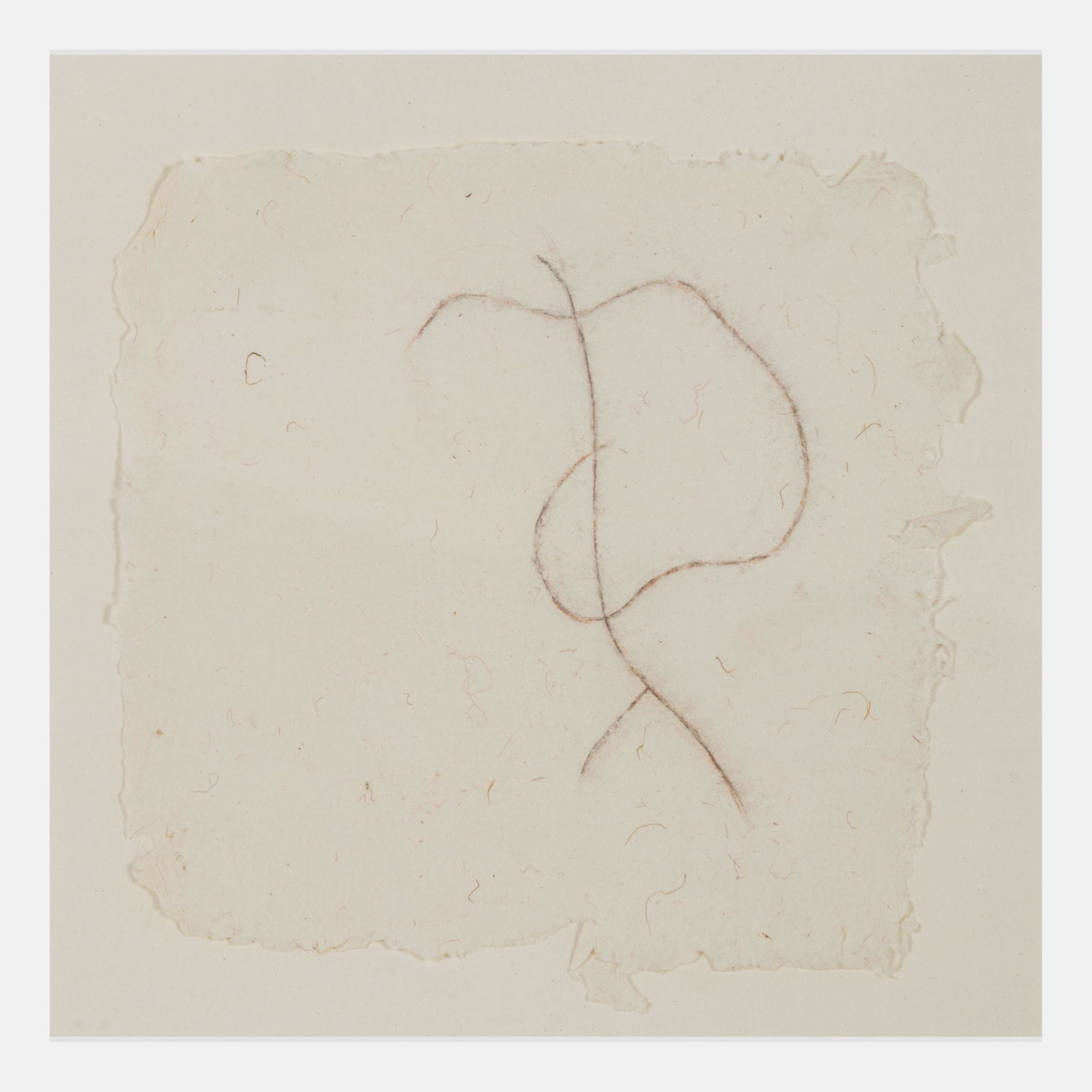 Joel Fisher (American, b. 1947) Drawing for Vine (Willow), 1987: Joel Fisher (American, b. 1947) Drawing for Vine (Willow), 1987 pencil with found fiber on paper 6 1/3 x 6 1/2 inches. This lot is located in Chicago. Property from The Private Collection of Ted and G