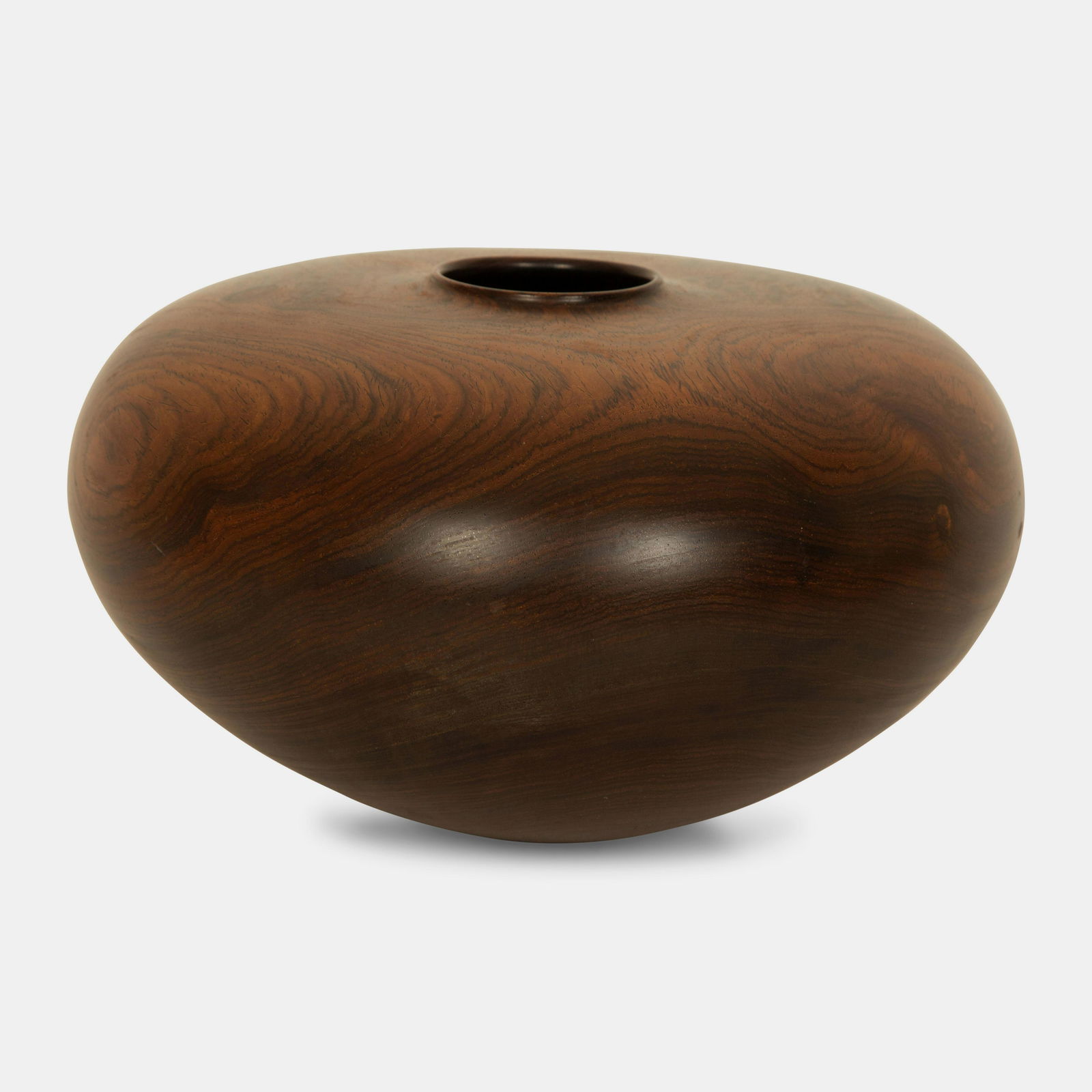 William Hunter (American, b. 1947) Dalbergia Eyes Turned Wood Vessel,1990 (1 of 2)