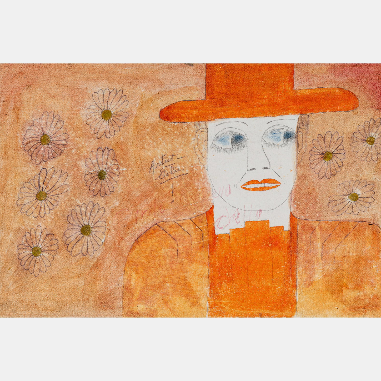 Lee Godie (American, 1908-1994) Untitled (1 of 6)