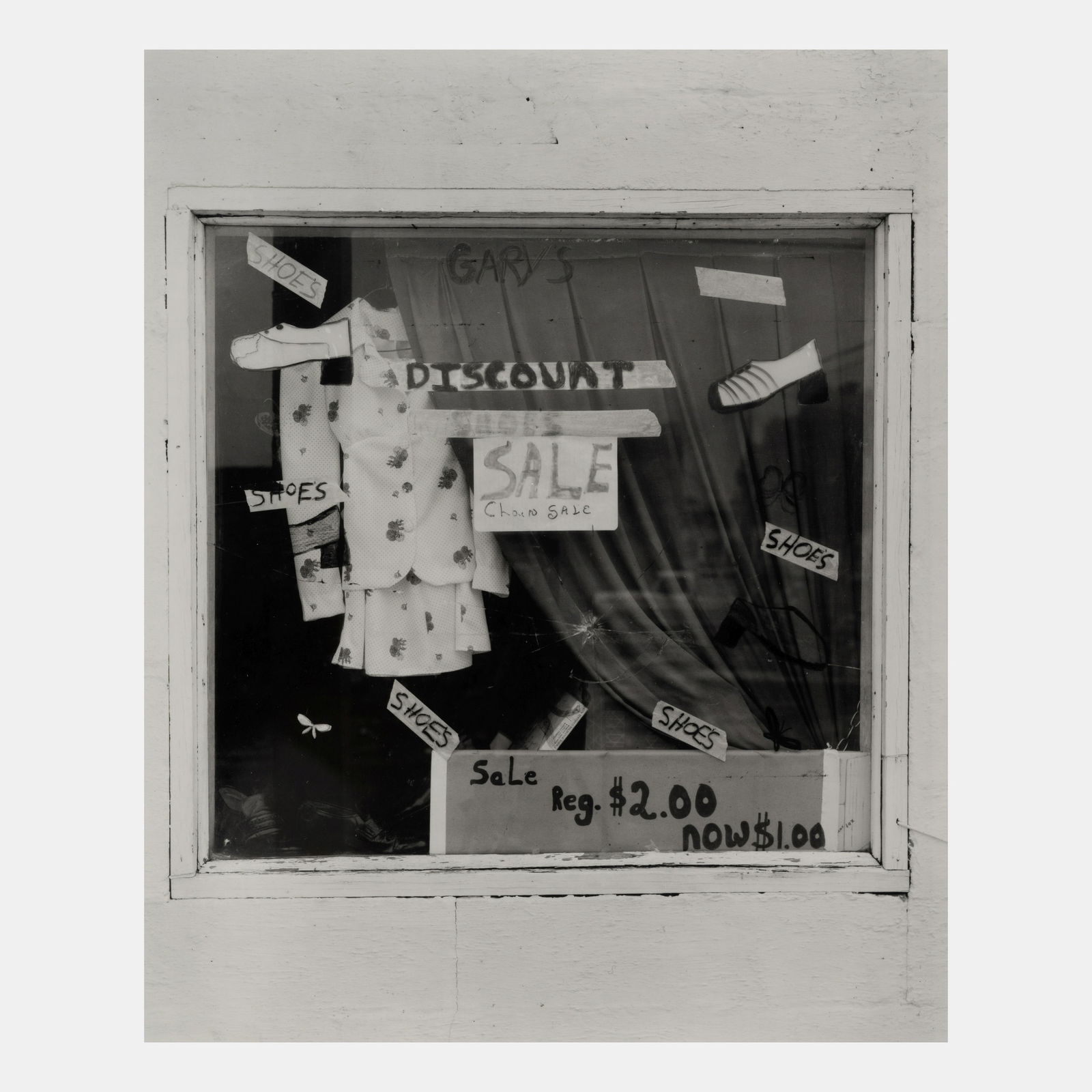 Jim Dow (American, b. 1942) Shoe Store Window, 1970 (1 of 3)