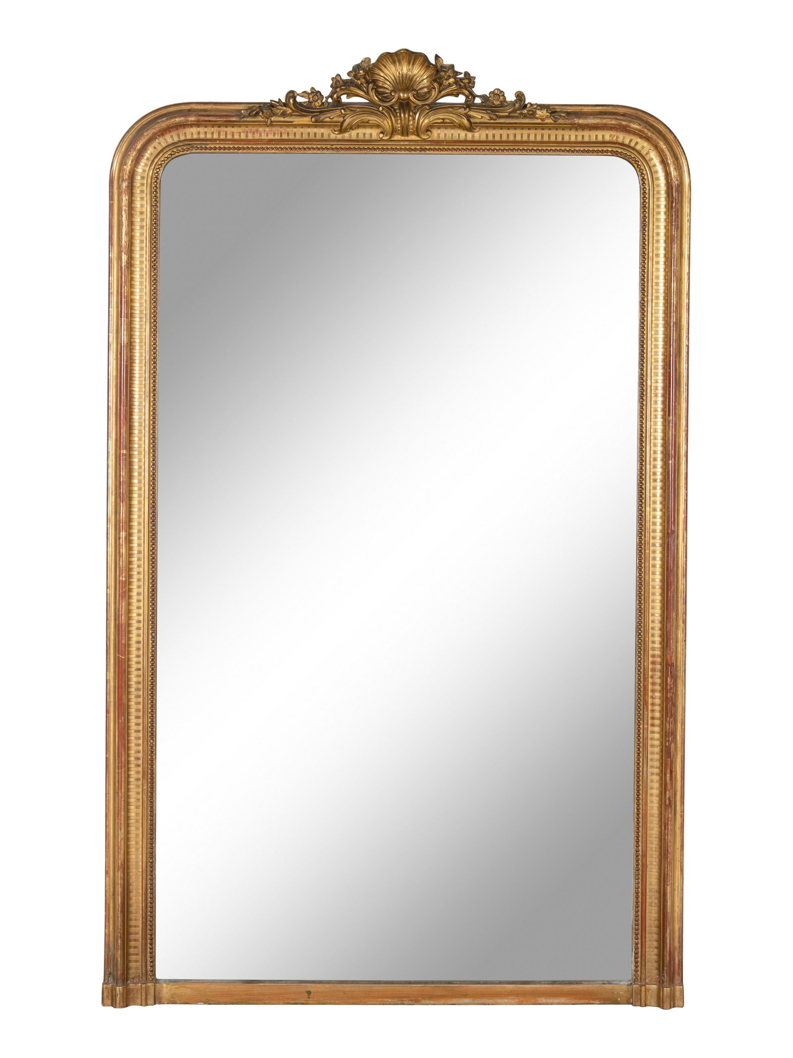 A Louis Philippe Giltwood Mirror: A Louis Philippe Giltwood Mirror 19th Century Height 71 x width 42 inches. This lot is located in Chicago.