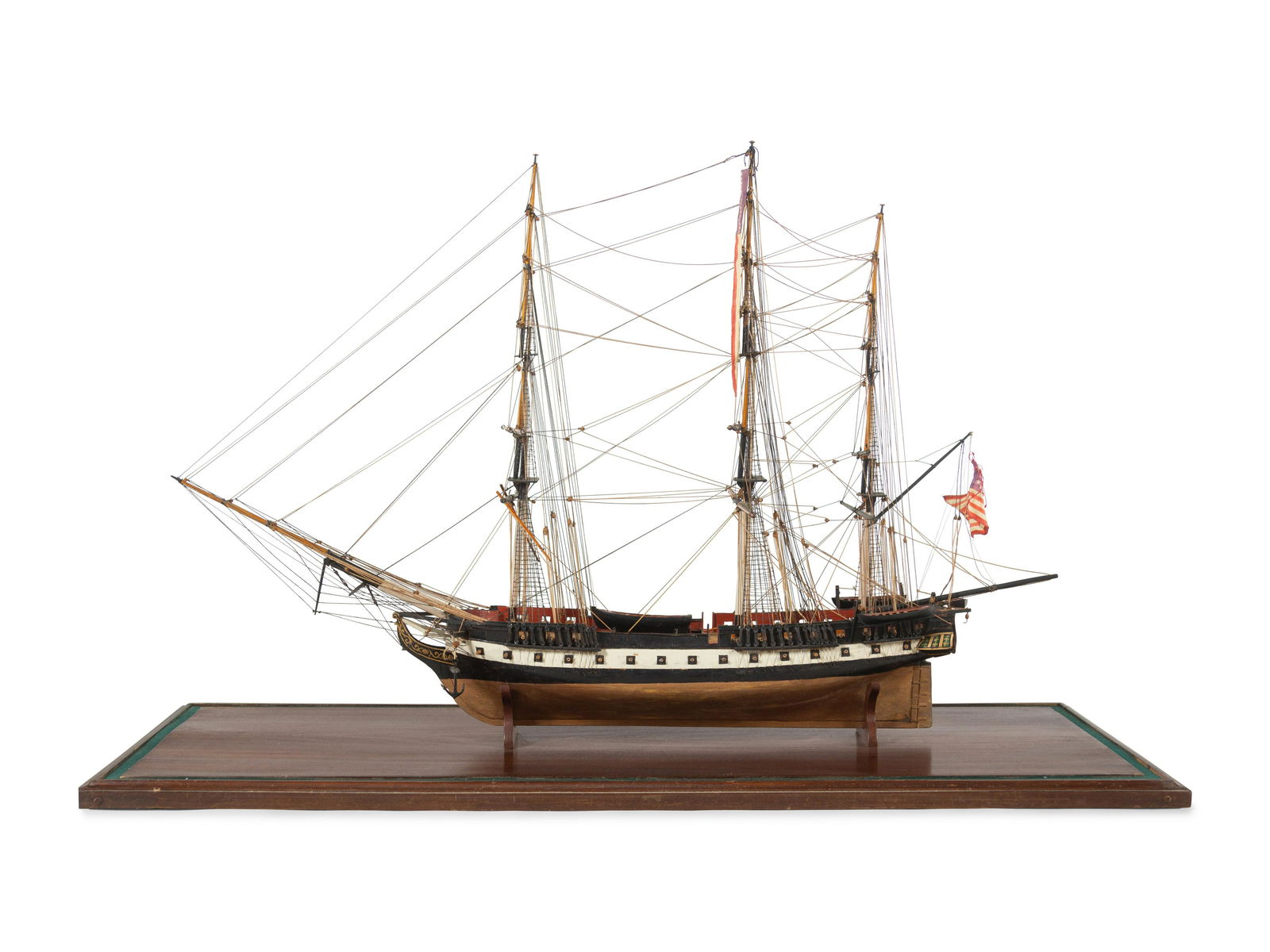 A Cased French Model of the U.S.S. Constitution (1 of 7)