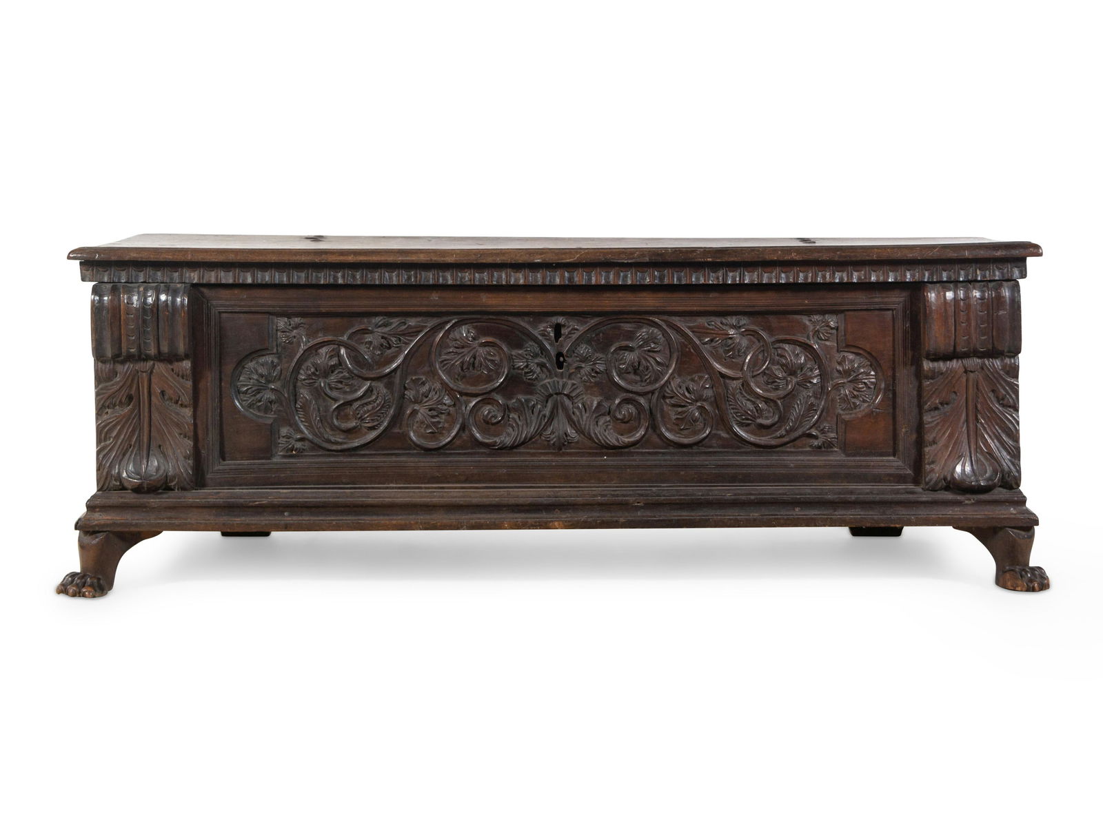 An Italian or Continental Carved Walnut Cassone (1 of 3)