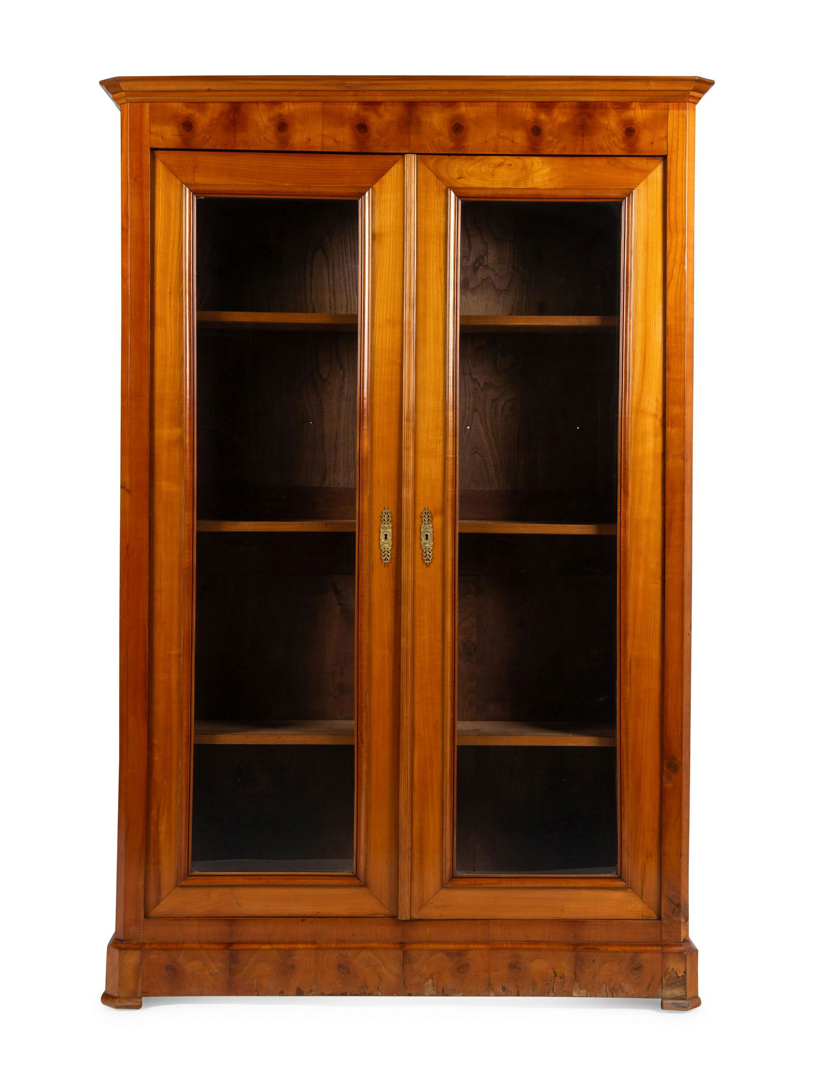 A Biedermeier Figured Walnut Two-Door Bookcase (1 of 4)