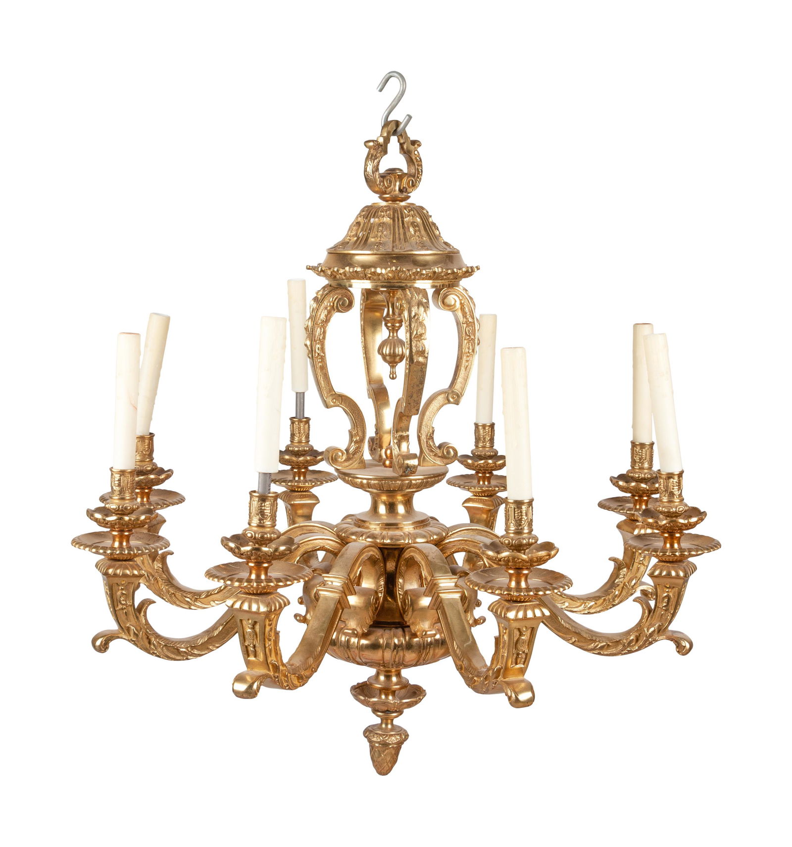 A Continental Gilt Bronze Eight-Light Chandelier (1 of 3)