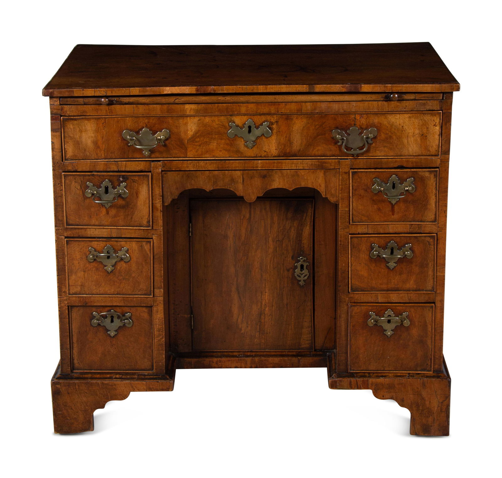 A George II Burl Walnut Kneehole Desk   (1 of 2)
