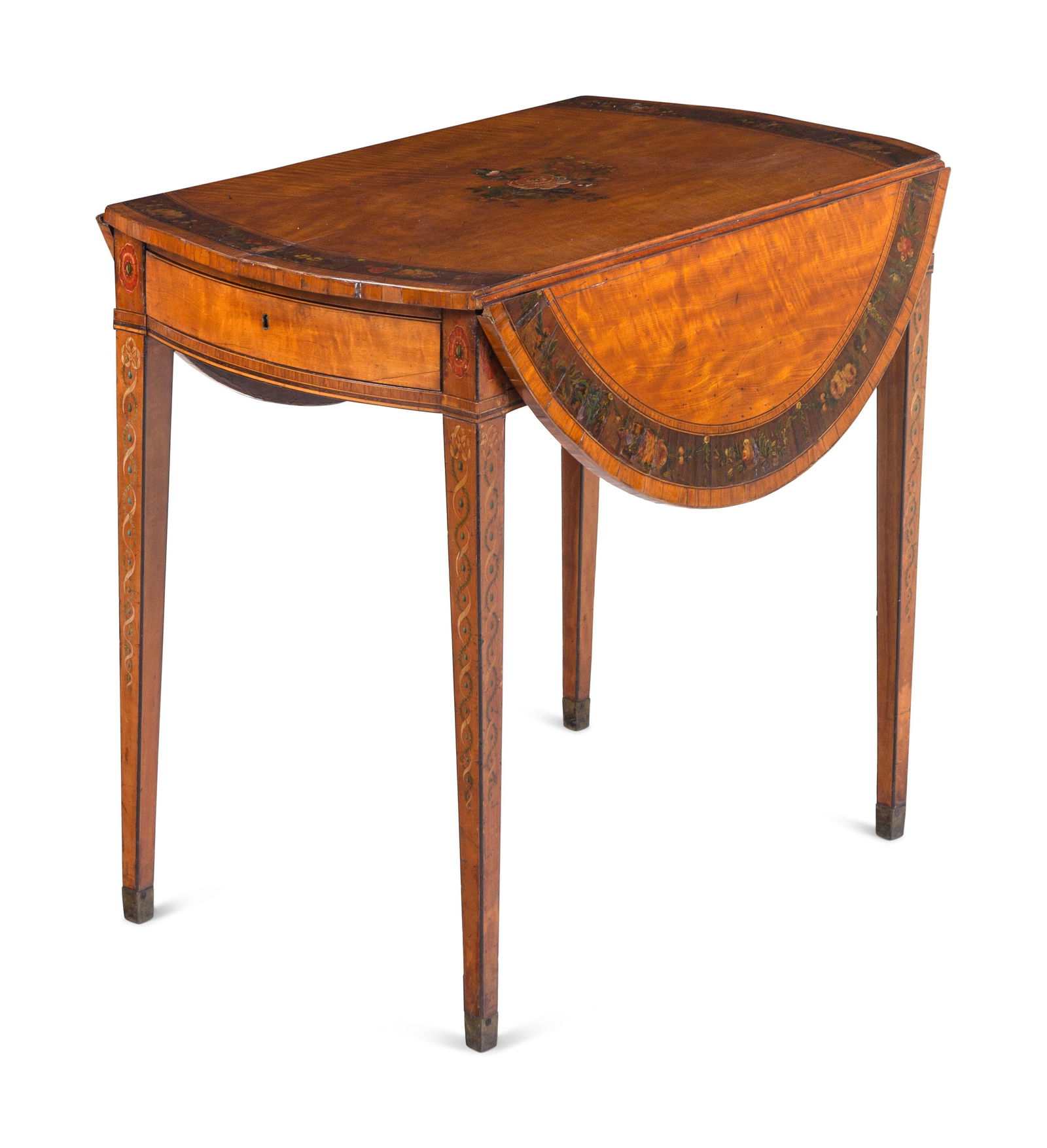 A George III Painted Satinwood Pembroke Table (1 of 5)