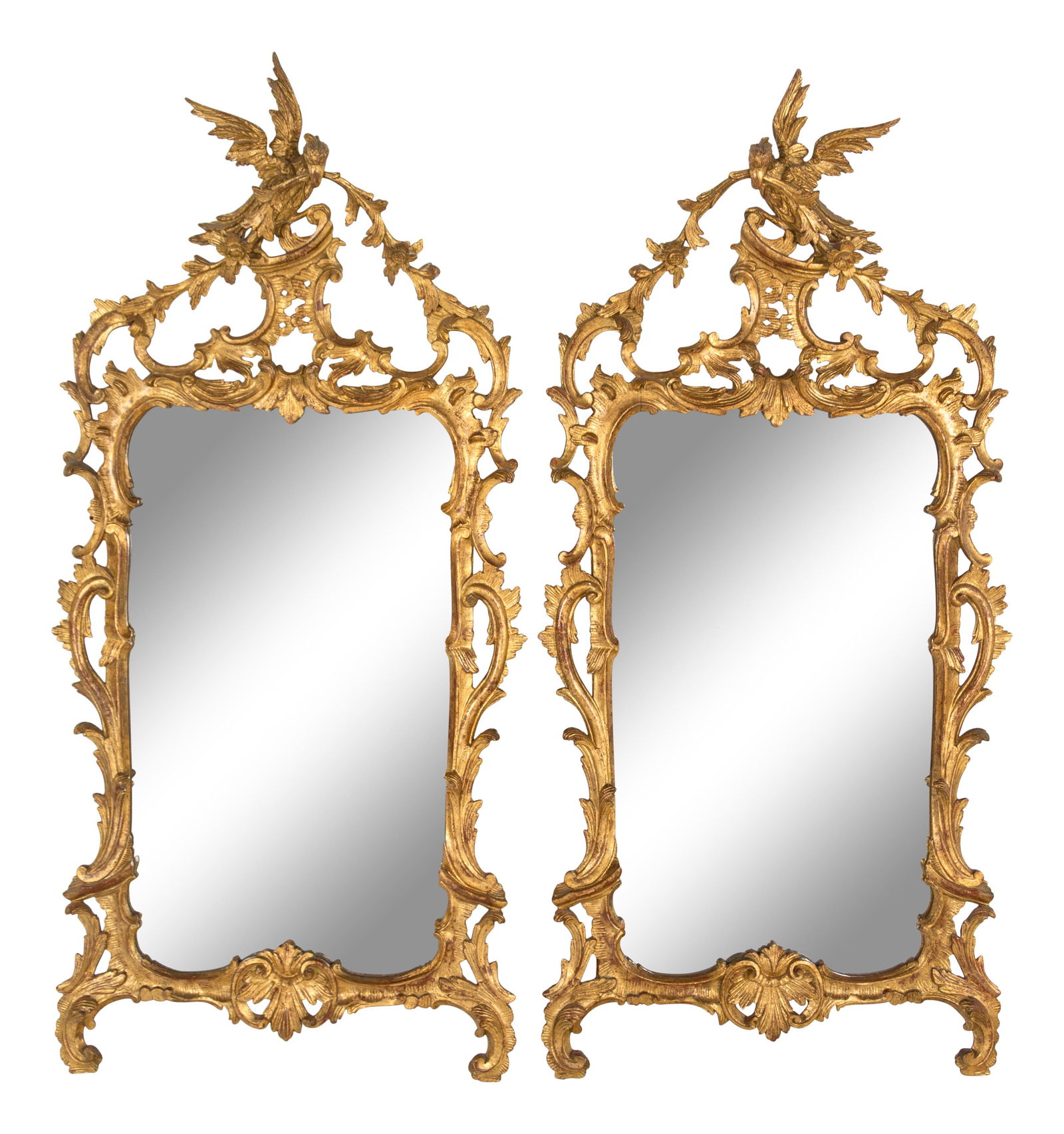 A Pair of George III Style Giltwood Mirrors (1 of 3)