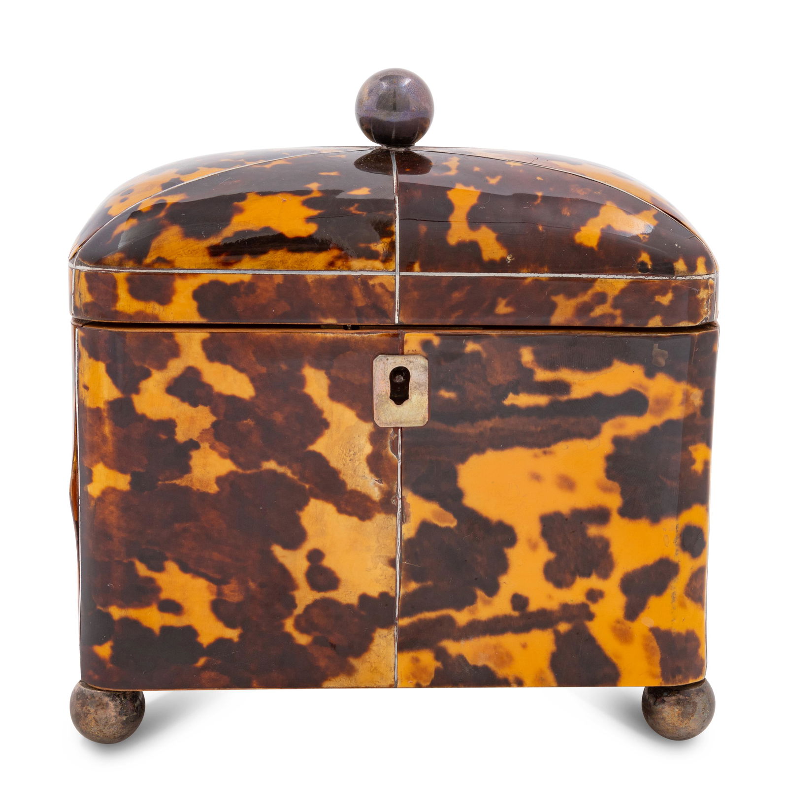 A George III Tortoiseshell Tea Caddy (1 of 3)