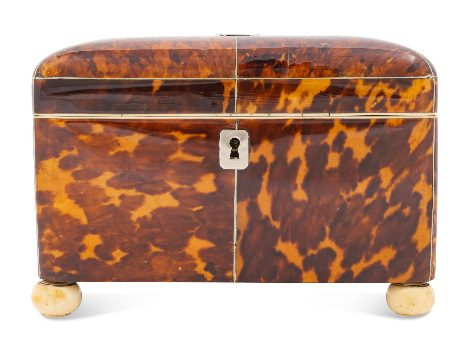 A George III Tortoiseshell Tea Caddy (1 of 3)