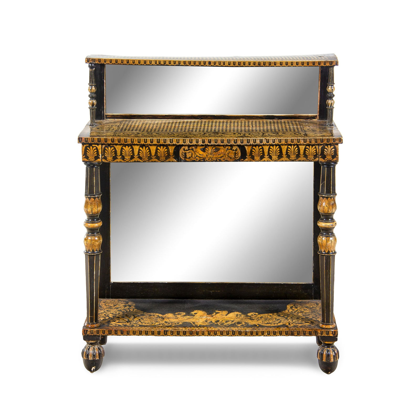 A Regency Part-Ebonized Penwork Pier Table (1 of 2)