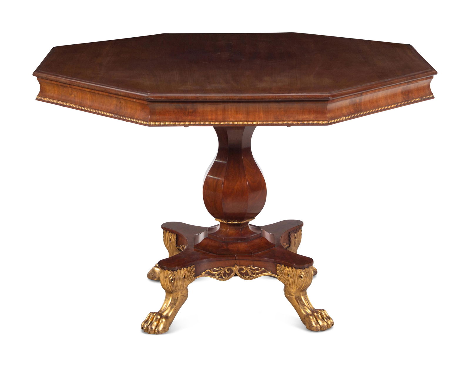 A Regency Parcel-Gilt Walnut Center Table   (1 of 3)