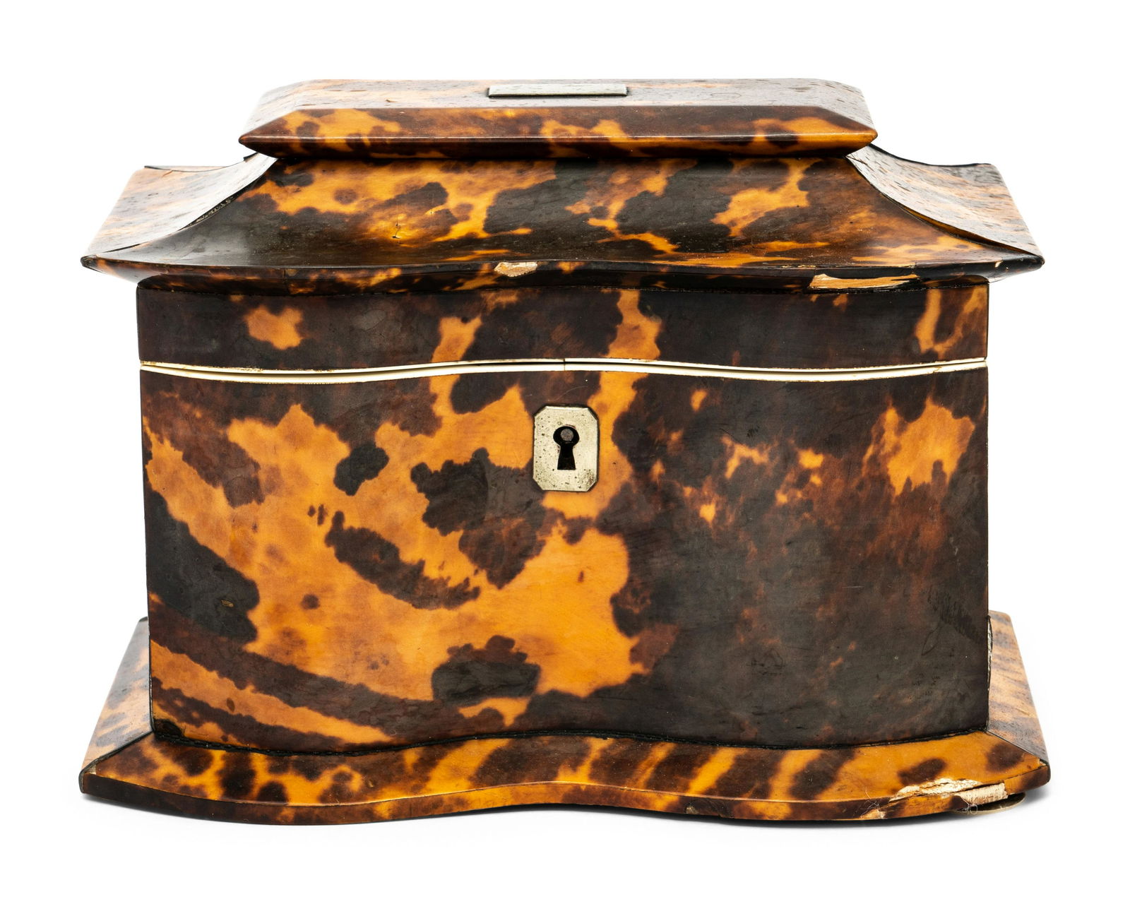 A Regency Tortoiseshell Tea Caddy (1 of 4)