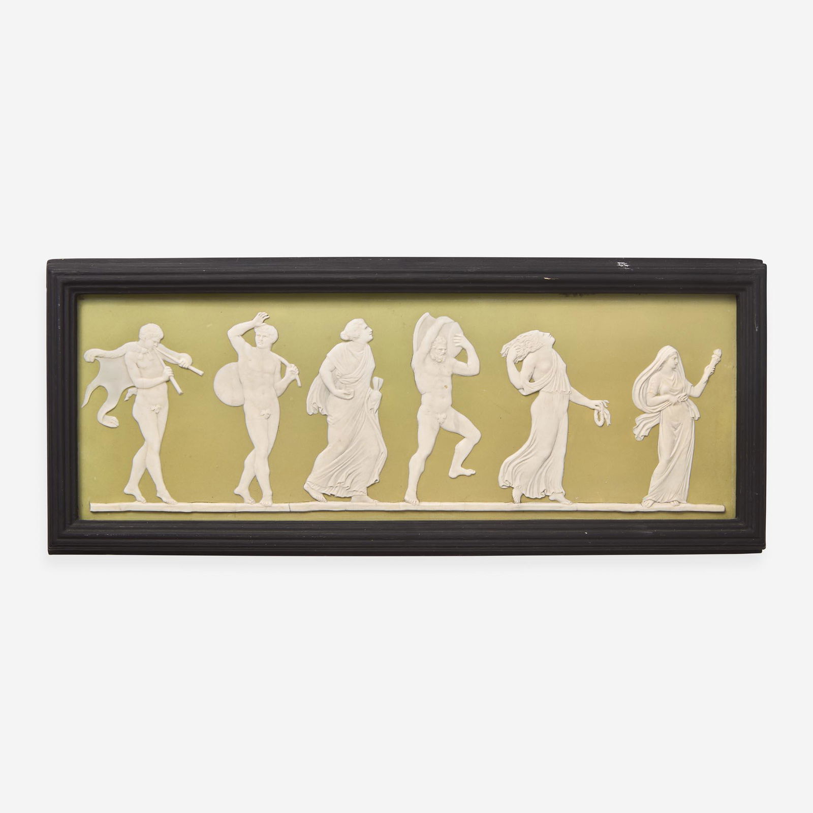 A Wedgwood Green Dip Jasperware "Bacchanalian Triumph" Plaque UK, mid-19th century (1 of 1)