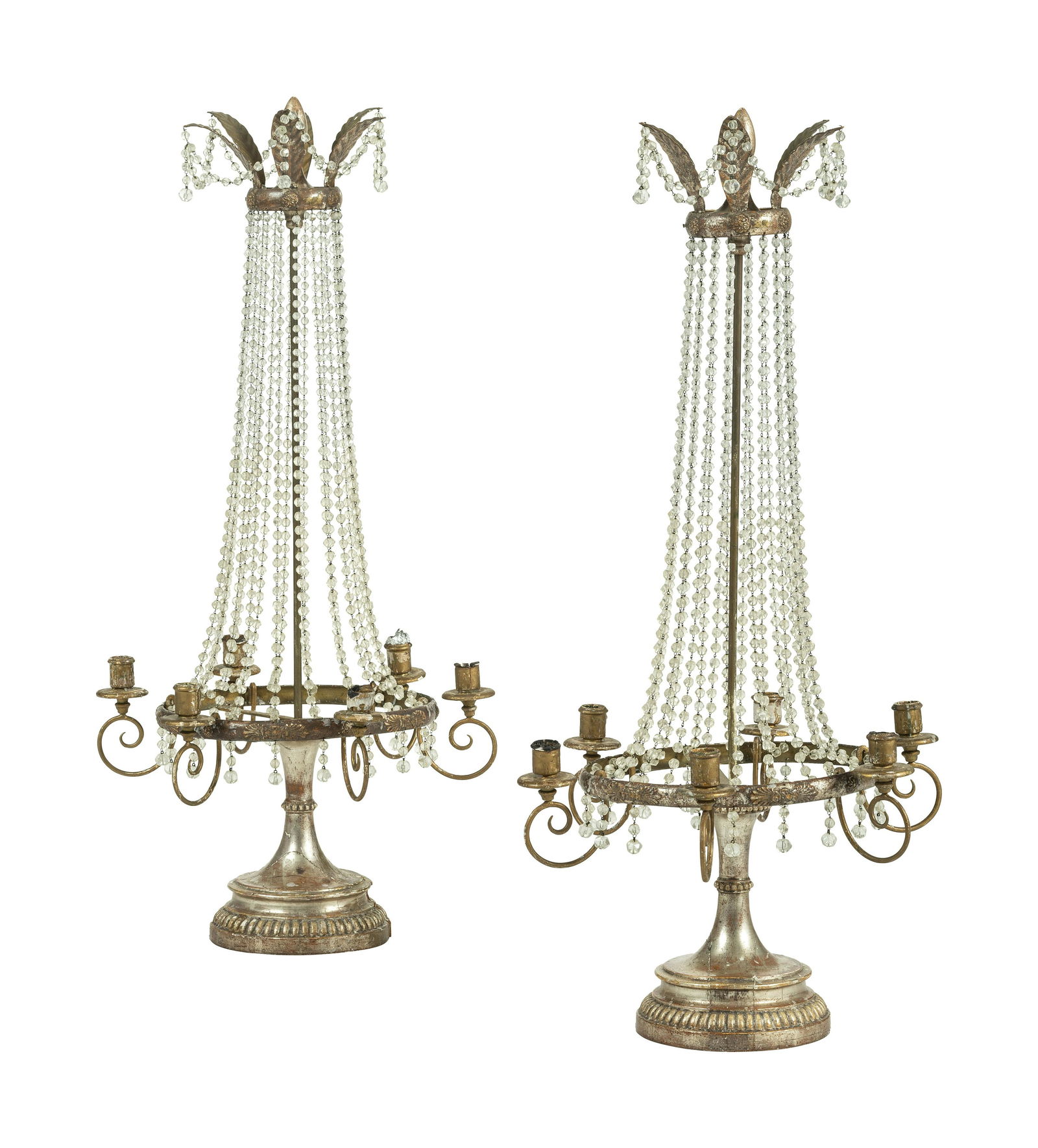 A Pair of Neoclassical Six-Light Candelabra (1 of 2)