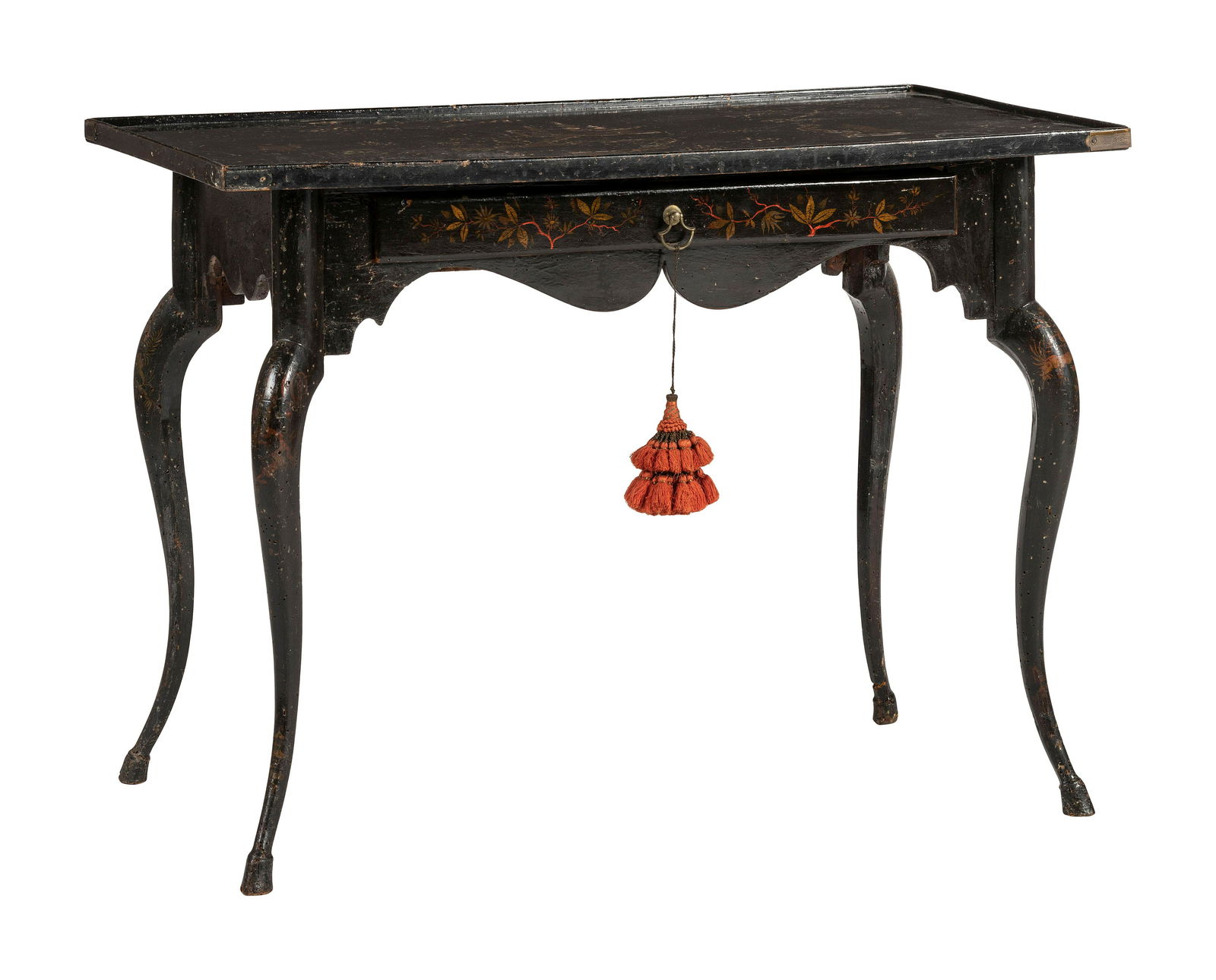 A Continental Black-Japanned Writing Table (1 of 5)