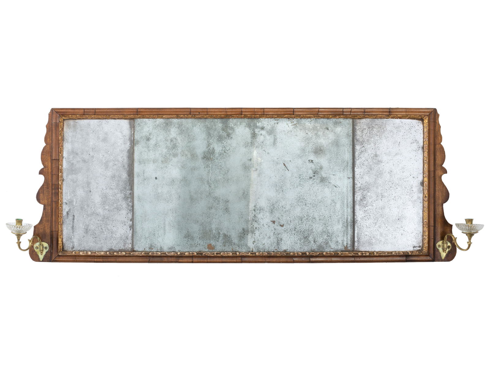 A George III Parcel Gilt Walnut Overmantel Mirror (1 of 1)